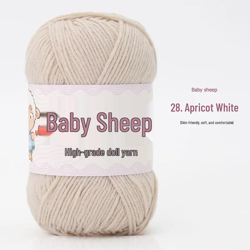 Пряжа из 4 нитей combed milk cotton (хлопок с молочным протеином) в мотке, для вязания спицами и крючком своими руками: Идеально для детских свитеров и шарфов