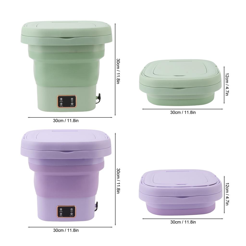 9L Portable Small Foldable Washing Machine with Spin Dryer For Socks Underwear Panties Washer Household Mini Washing Machine