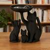 Черная кошка, поднос для украшений, настольный поднос для хранения украшений, декоративные предметы для украшения и хранения на рабочем столе дома, хранение косметики