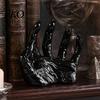 Layered Halloween Wall Decor Decoration, Mounted Creepy Hands, Spooky Claw Ornament, Gothic Black Matte Claws Prop for Haunted House Party,