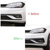 For Volkswagen Golf 7.5 MK7.5 2017-2020 Front Fog Lamp Cover Trims Bumper Fog Light Grilles Frame Eyebrow Eyelid Sticker Kits