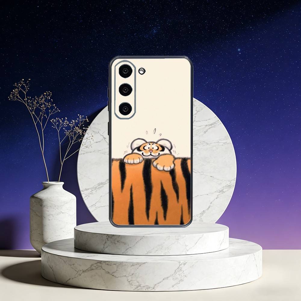 Чехол для телефона 'Толстый Т-Тигр' для Samsung Galaxy A73, A72, A71, A70, A53, A52, A51, Другие Мягкий черный чехол
