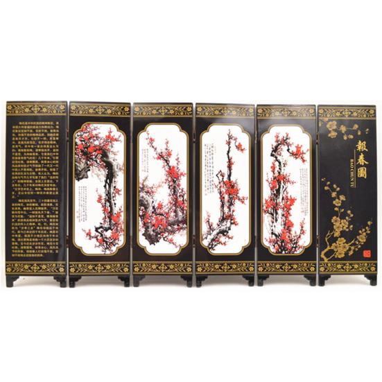 Экран ремесла отличный гладкий край деревянный благословение долговечность узор дизайн лак домашний декор