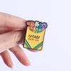 Значки из эмали «Твори каждый день» Цветные мелки Броши Значки на лацкан Мультяшные Цветочные Милые Украшения для одежды Подарок для Друзей
