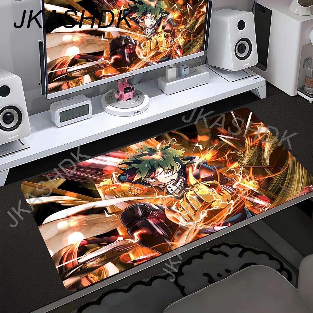 90x40cm Mouse Pad My Hero Academia Keyboard Mat Gaming Accessories Deskmat Natural Rubber Anti-slip Soft Office Tapis De Souris