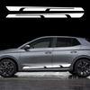 2 шт. Наклейки на боковые юбки дверей автомобиля Для Skoda Fabia 2 3 MK2 MK3 VIRS Автоспортивные полосы Виниловые наклейки Наклейки для украшения кузова автомобиля