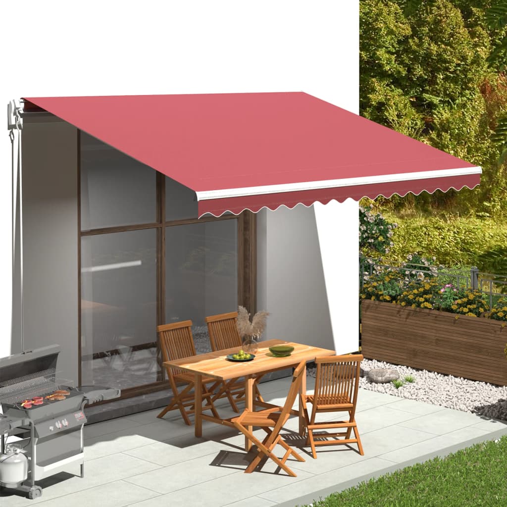 Burgundy Red Awning Cover 4.5 x 3.5 m