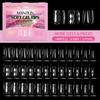 Xiaomi 240pcs Press On Nails 3Styles Mixed 3D Diamond/Fish-Scale/Shell Almond Coffin False Nail Tips Full Cover Extension Fake Nails