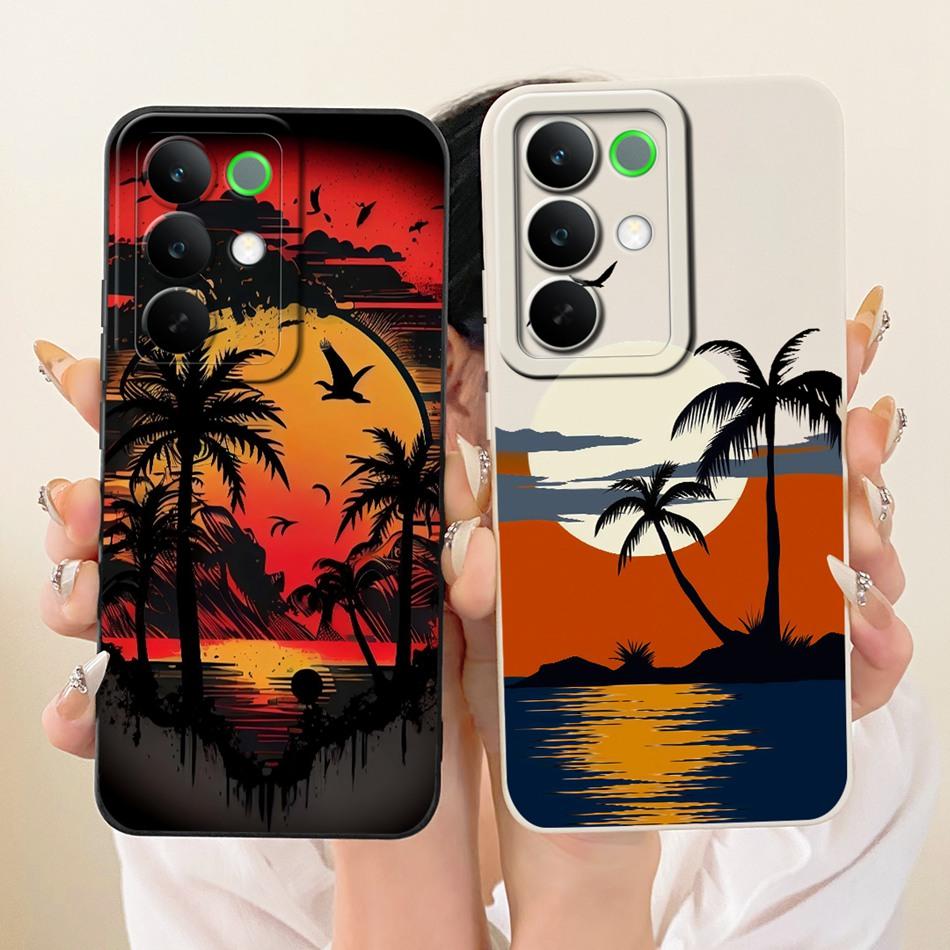 For Realme C85 C85Pro Fashion Dusk Beach Painting Phone Case For RealmeC85 C 85 Pro 5G Shockproof Soft Silicone Covers Bumpers
