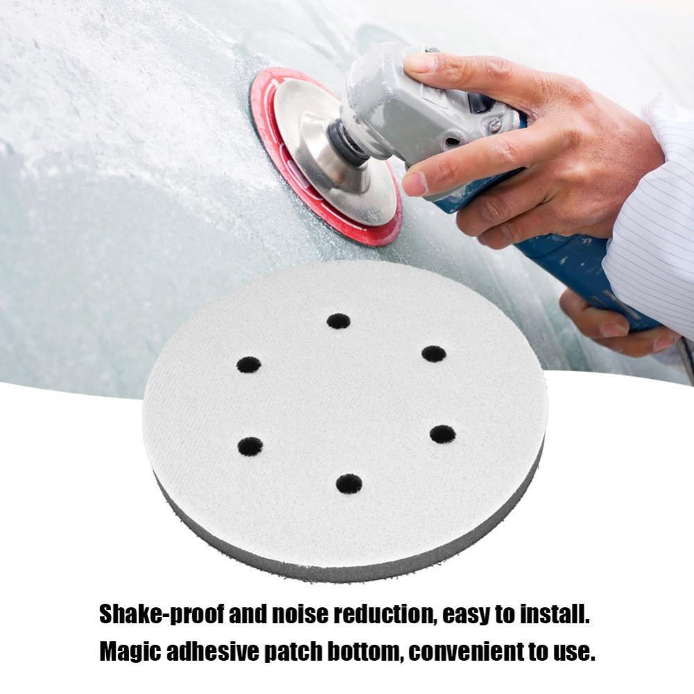 2pcs/5pcs 6 Inch Sanding Pad Interface 6 Holes Buffer Sponge Pad  Metal Polishing