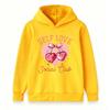Kids Boys Girls Self Love Social Club Cherry Heart Print Pullover Hoodie Casual Long Sleeve Sweatshirt For Children