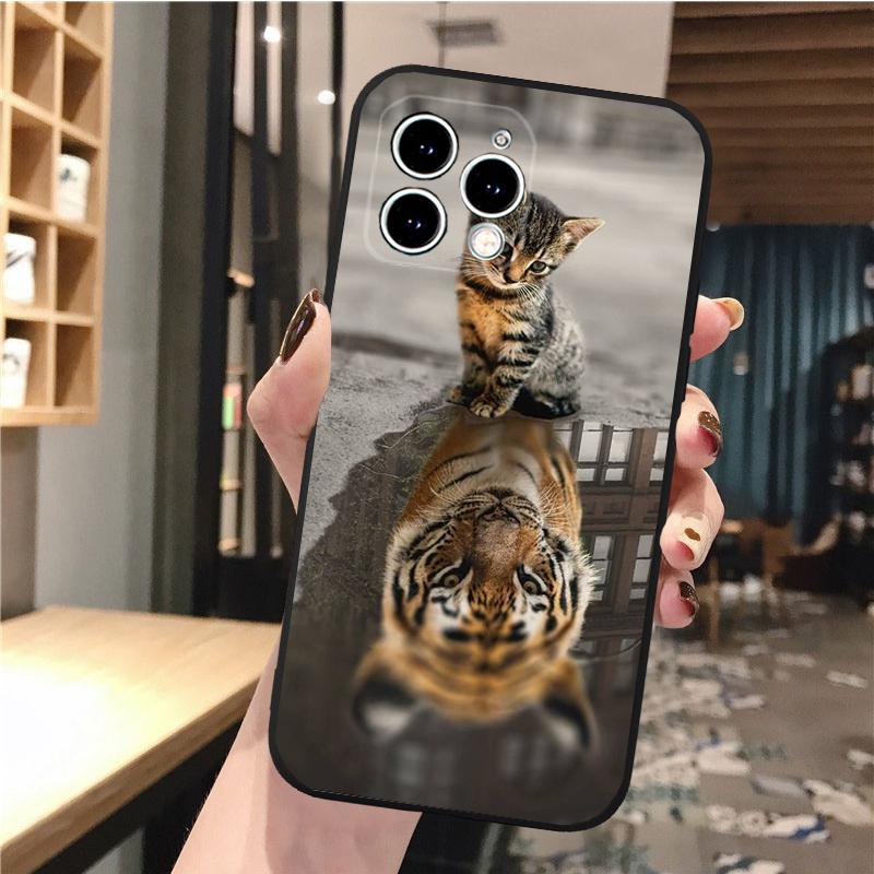 Чехол для телефона Для iphone 17 Pro Max Air 16 15 14 13 Pro Max 15 16 Pro 15Plus Кот Собака Волк Тигр Малыш Чехол для мобильного телефона Funda