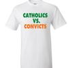 Католики против осужденных Нотр-Дам Футбол Майами Футбол Белая футболка унисекс
