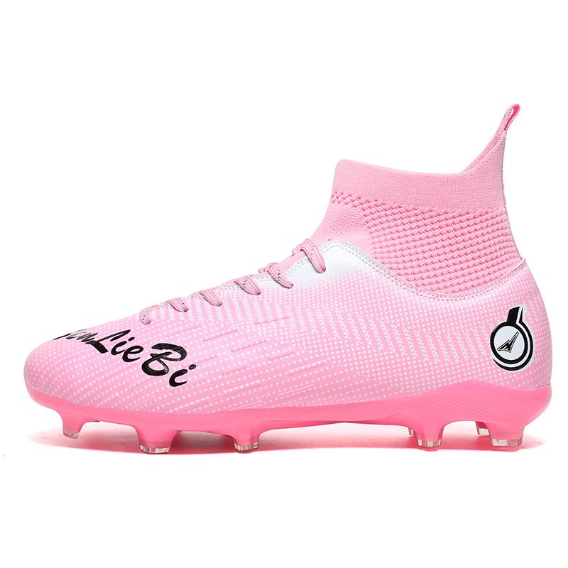 Мужские высокие футбольные бутсы, цветные уличные спортивные футбольные бутсы с длинными шипами, большие размеры, детские футбольные бутсы для молодежи