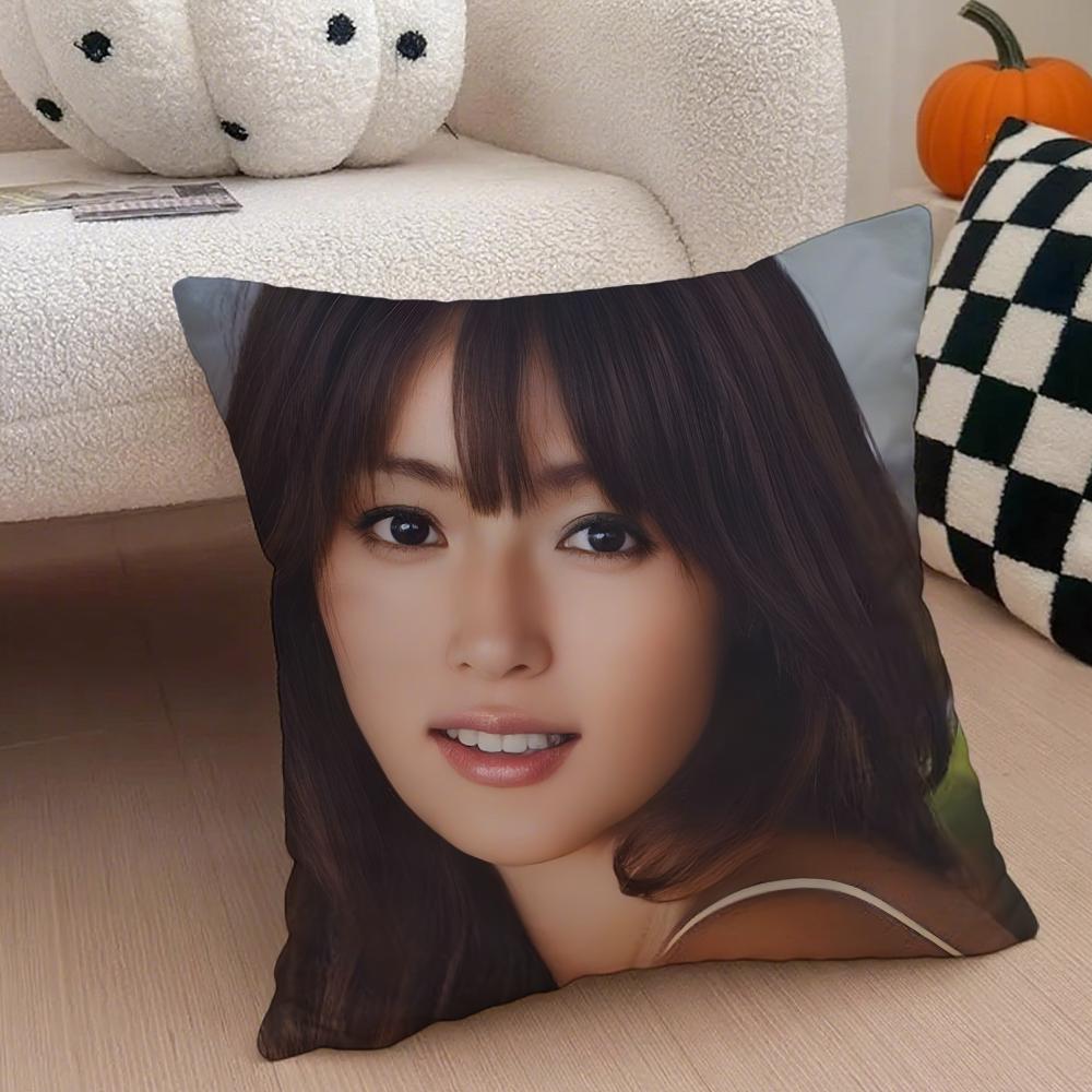 KKyoko Fukada or MMasami Nagasawa Cushion Cover Throw Pillow Cover Hidden Button Durable Polyester Chair Cushion