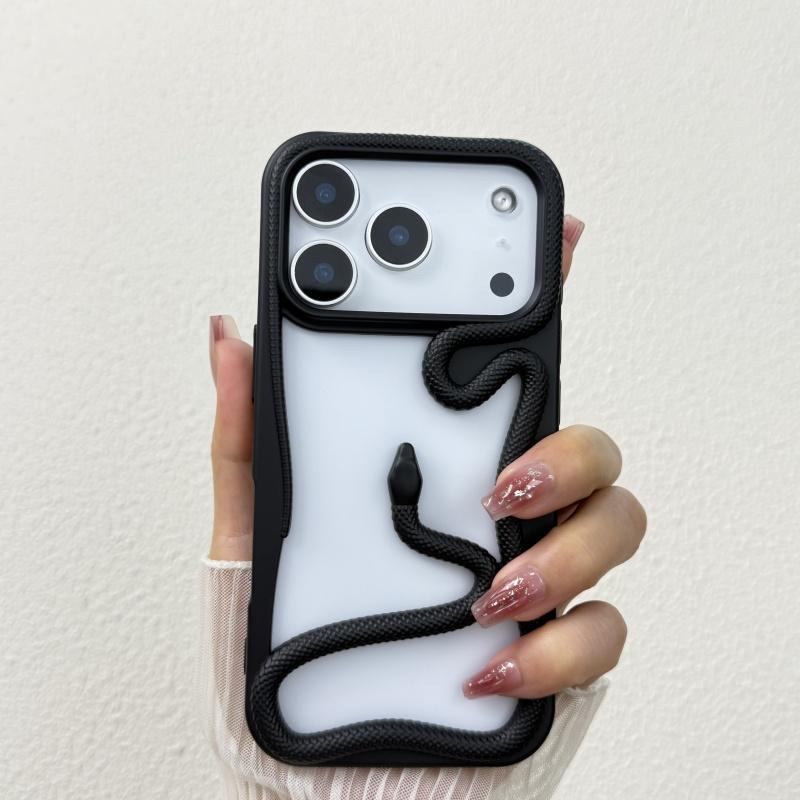 Полый Телефонный Чехол С Покрытием Змея Матовый Для Для Iphone 17 Air 16 1 14 Plus 13 12 11 Pro Max Задняя Крышка С Отводом Тепла