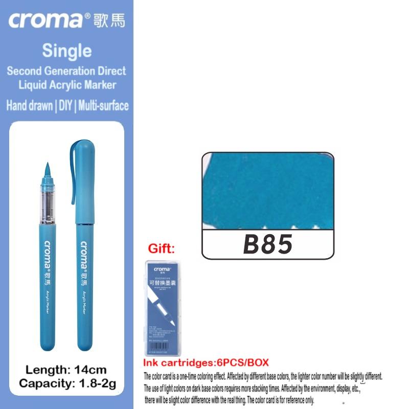 Набор многоразовых акриловых маркеров Croma 160/1 Colors с мягким наконечником, смываемые акварельные кисти, школьные принадлежности