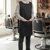 Двусторонний водонепроницаемый черный/прозрачный фартук Парикмахерская униформа Салонный фартук для парикмахера Парикмахерский жилет для салона красоты Маникюр