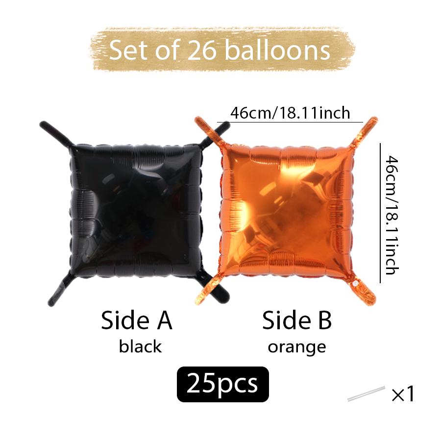 25 Pieces of Double-Sided Square Aluminum Foil Balloon Walls for Anniversary Wedding Season Valentine's Day Birthday Party
