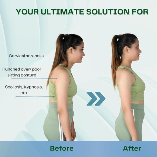 Wonder Care Posture Corrector for Men and Women, Back Support Belt with Metal Inserts, Shoulder Straightener for Upper and Lower Back Pain Relief