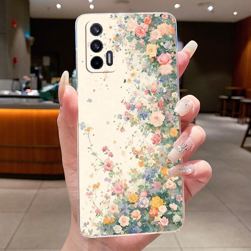 For Realme X7 Max 5G Case X7Max RMX3031 Luxury Butterfly Flower Clear Soft TPU Silicone Back Phone Cover For RealmeX7Max 5G Case
