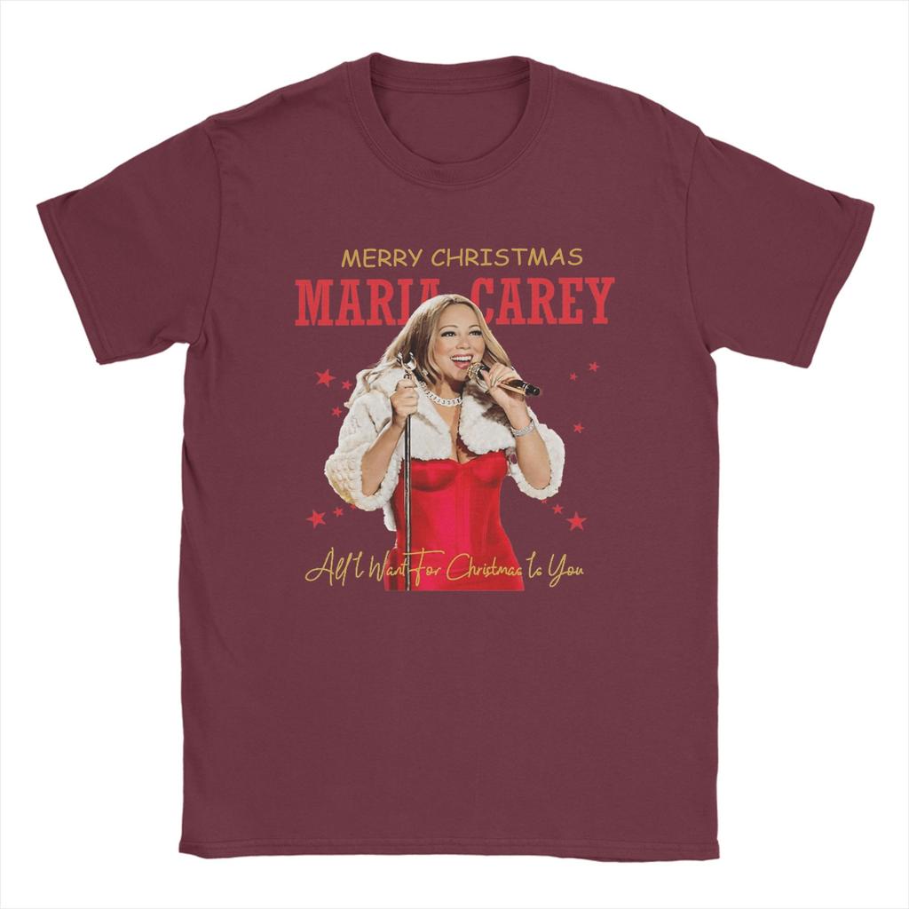 Mariah Carey All I Want For Christmas Is You T Shirt Hip Hop T Shirts Short Sleeve Vintage Tshirt Beach Cotton O Neck Tees