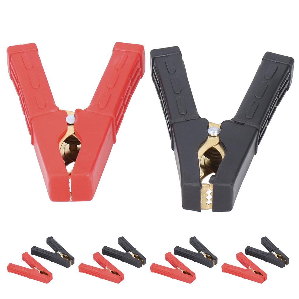 10pcs Battery Cable Clamps 100A Charging Crocodile Clips Pure Copper Vehicle Accessory