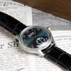 Часы STAC Made in Japan Domestic Watch 36 мм Classic Retro Unisex Blue Green Black Croco Leather [The Stack] Мужские Женские ST-AR002