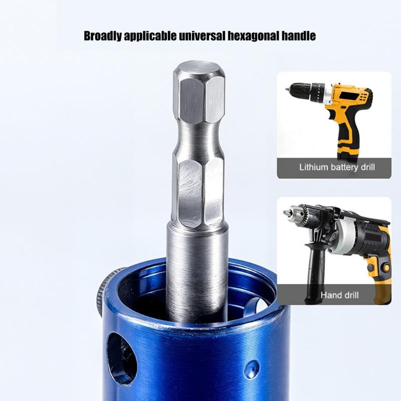 Экстрактор сломанных болтов Подходит для резьбы 1/2" 3/4" 1" Конструкция 95 мм С шестигранным хвостовиком Совместим с дрелью Легкое удаление