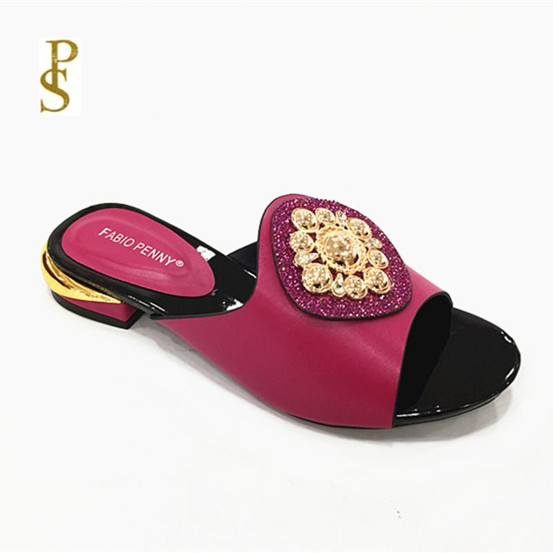 Женские туфли в африканском стиле 2024 года с металлической оправой, со стразами, женские босоножки на низком каблуке. Наденьте женскую обувь на вечеринку.