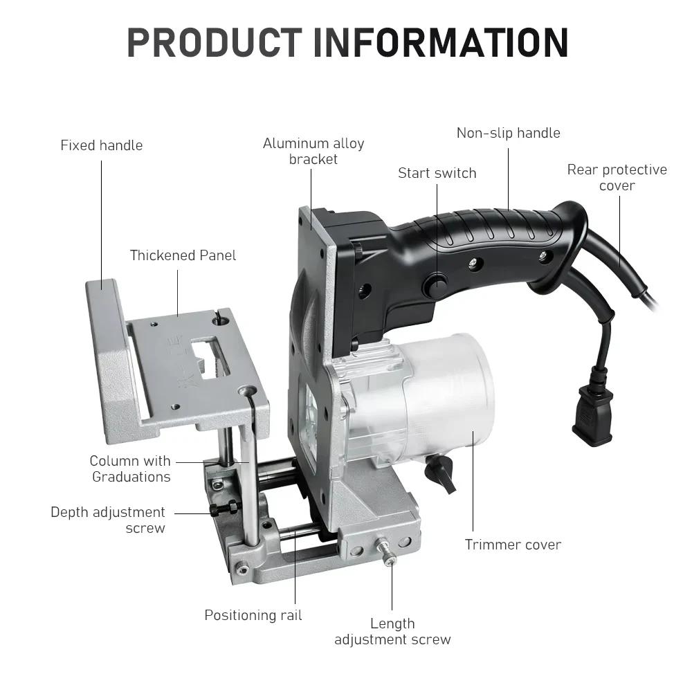 2-в-1 Портативный Мини-фрезеровальный станок Стойка Форма для деревообработки Обрезной станок Фрезерный станок Фреза Соединение Позиционирующий Держатель Стойка