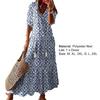 Женское платье с V-образным вырезом, короткими рукавами, шнуровкой, кисточками и широким подолом, летнее, с цветочным принтом, пляжное