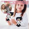 Плюшевая кукла с дизайном персонажа Мягкая набивная игрушка с выразительной печатью лица и формой волос для коллекции или демонстрации