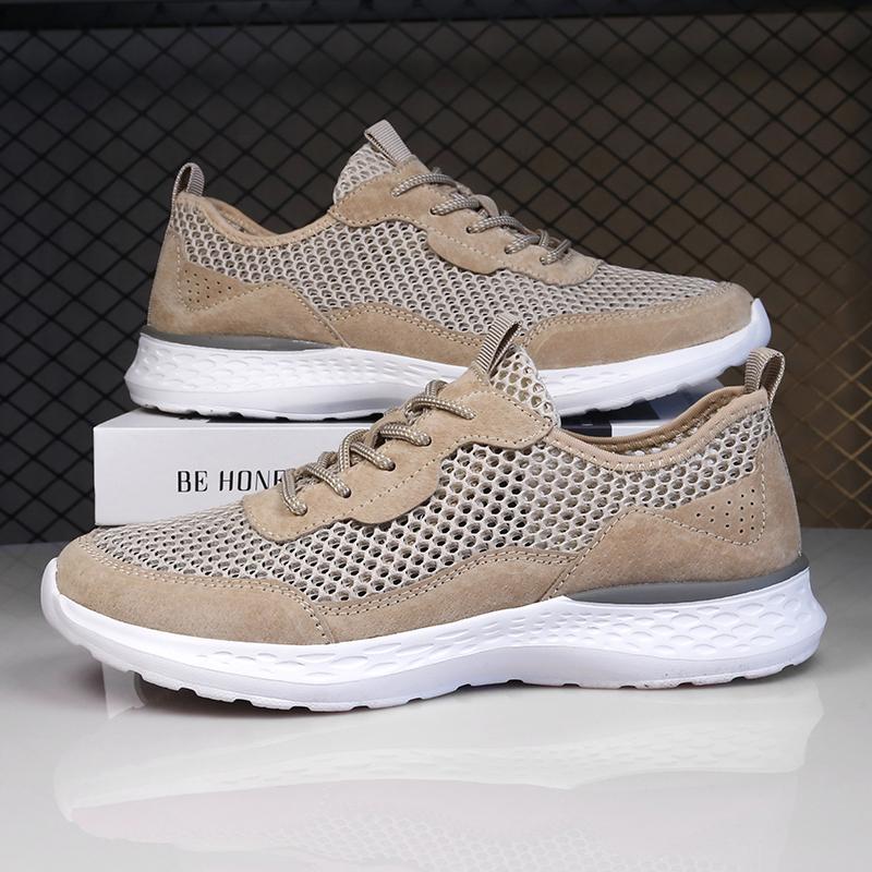 Итальянская брендовая мужская сетчатая обувь на толстой подошве, спортивная обувь для активного отдыха, дышащая, повседневная мужская обувь на шнуровке, бесплатная доставка