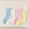 Breathable Mesh Children Princess Socks Solid Color Children's Socks  Kids 1-12Y