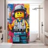 Мультяшная Абстрактная Веселая Различные Профессии L-Лего Занавеска для Душа, Декоративная Занавеска для Душа для Ванной Комнаты, Водонепроницаемая Занавеска для Душа с Крючками