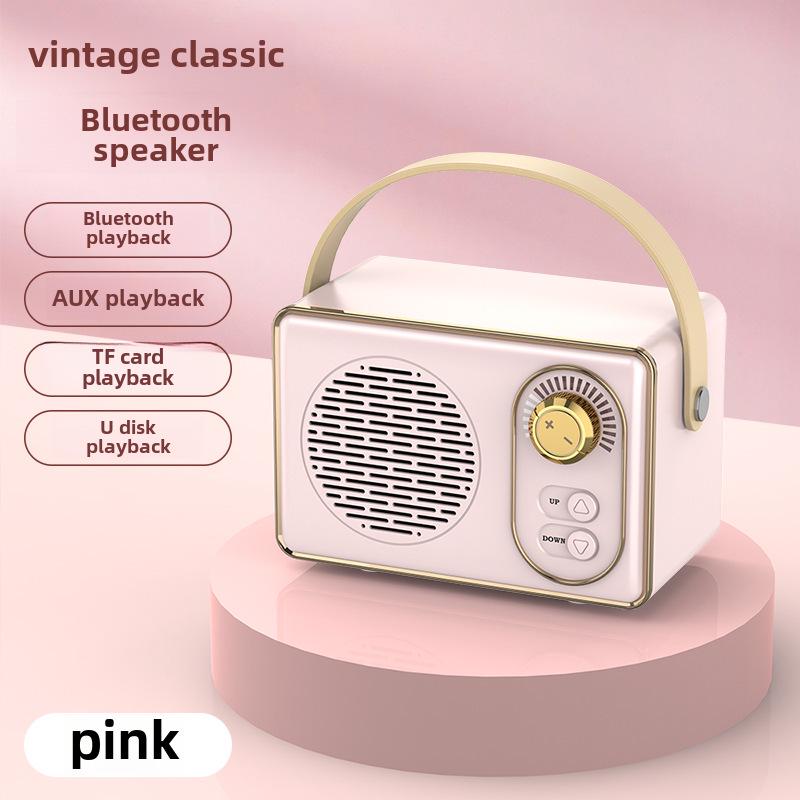 Беспроводная Bluetooth-колонка в стиле ретро с USB-портом и слотом для карт памяти — портативная мини-колонка для ноутбука и домашнего караоке.