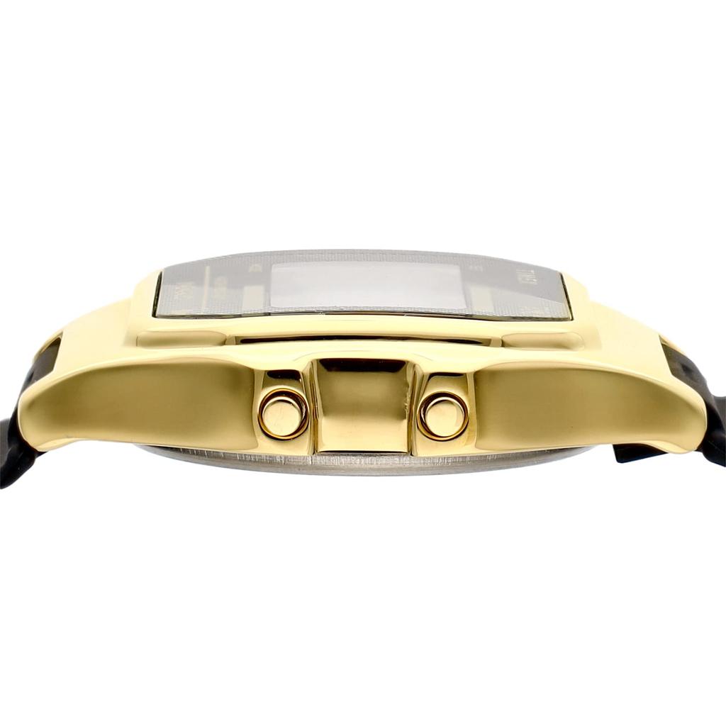 Цифровые кварцевые часы TIMEX с золотым корпусом и резиновым ремешком T-80 Мужские (TW2V41000) [Аутентичный]