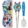 Leburn Hello Carbot 12 Spoons + Two-handed Corrective Chopsticks + Case Set, Mixed Colors, Single Item