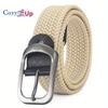 Men's Belt Casual Woven Elastic Belt Outdoor Sports Women's Belt Climbing Work Belt Jeans Suit Pants Men's And Women's Universal