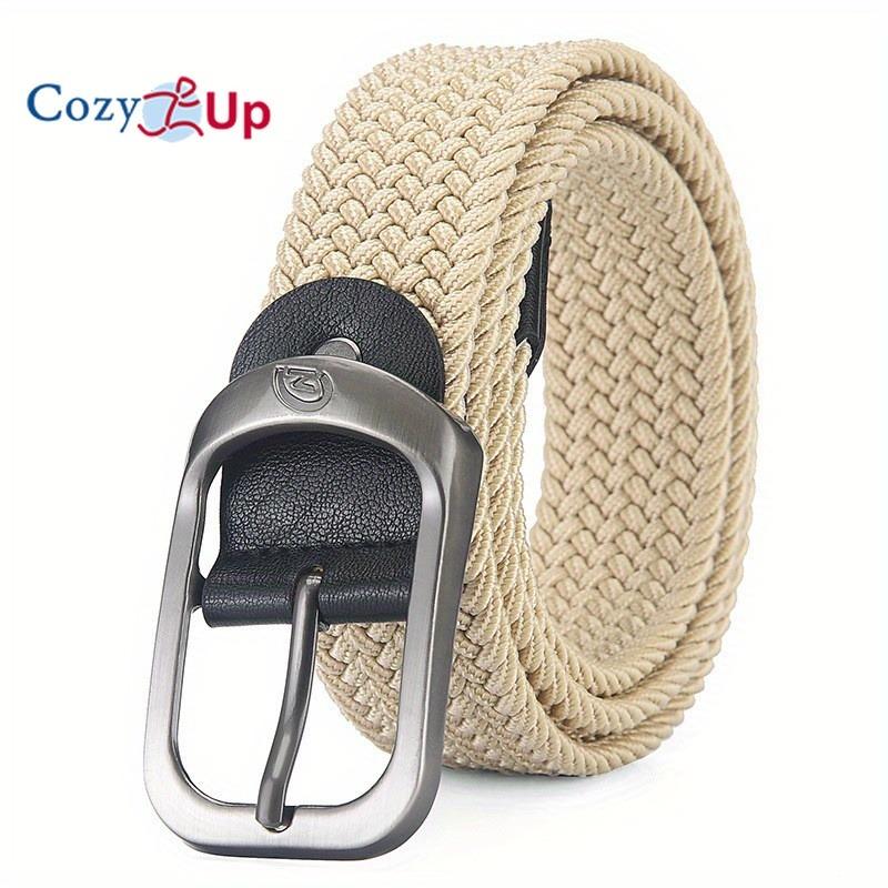 Men's Belt Casual Woven Elastic Belt Outdoor Sports Women's Belt Climbing Work Belt Jeans Suit Pants Men's And Women's Universal