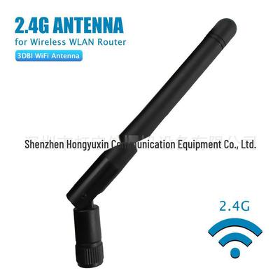 Антенна WiFi-клей-карандаш 2,4 ГГц, 3 дБ, складная на 90°, разъем типа «папа», черная
