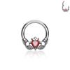 JCJEWELRY Титановые украшения для пирсинга тела Модные сегментные кольца для носа с шарниром Серьги с цирконами для женщин Пирсинг хряща козелка