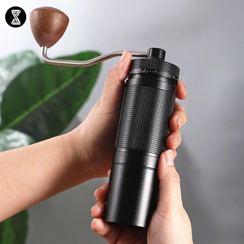 Ручная кофемолка с цифровой внешней настройкой, конические жернова из нержавеющей стали, подходят для капельного эспрессо-бариста, ручные кофемолки