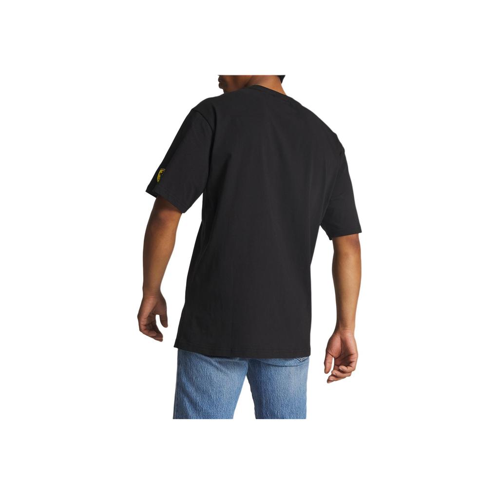 Puma X Ferrari Race Garage Crew Лас-Вегас Принт с надписью Футболка с коротким рукавом и круглым вырезом Мужские топы Черный 623655-01