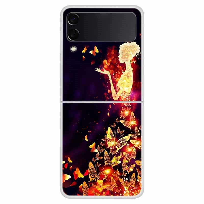 For Samsung Z Flip 3 4 Case Clear Transparent Hard PC Phone Back Cover For Samsung Galaxy Z Flip 4 Cases ZFlip 3 Flip3 Shells