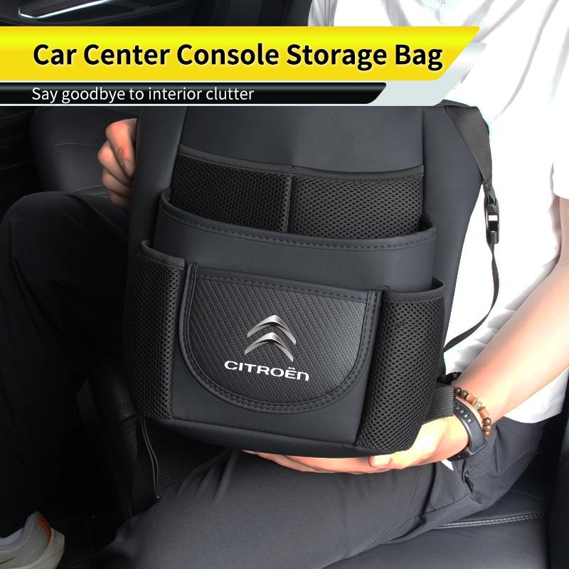 AUS2 Car Seat Middle Hanger Storage Bag Mutifuntional Leather Auto Organizers For Citroen C4 C3 C5 C1 C-Elysee Berlingo Picasso Jumpy