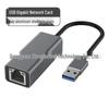 Алюминиевый сплав USB 3.0/Type-C на RJ45 Гигабитный сетевой адаптер, без драйверов
