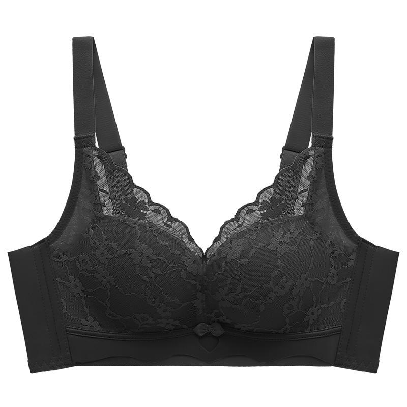 Knitted new lace women's steel-free adjustment bra cover gathers and collects breasts OEM