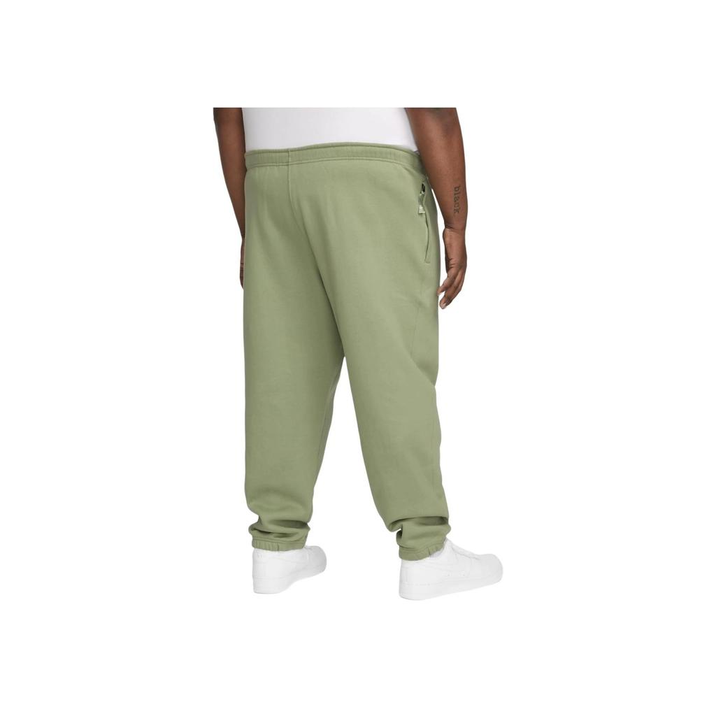 Nike Флисовые брюки NRG Solo Swoosh Oil Green/White для мужчин в уличном стиле DX1364-386